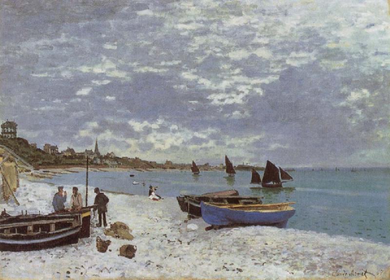 Claude Monet The Beach at Saint-Adresse oil painting picture